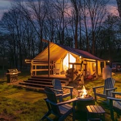 Creekside Family Tent at Big Rock Creek in St. Croix Falls, WI