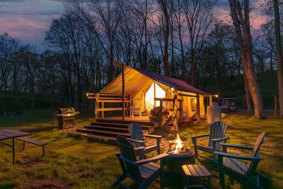 Creekside Family Tent at Big Rock Creek in St. Croix Falls, WI - Image 1